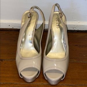 Guess open toe nude heel